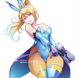 This is a pixiv picture whose title is Samus bunnysuit.