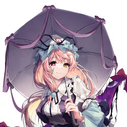 This is a pixiv picture whose title is 東方合成獣 EXボス「西行寺 紫」.