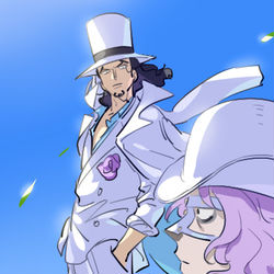 This is a pixiv picture whose title is op lucci, spandam 108.