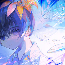 This is a pixiv picture whose title is 小さい頃の8月は美しかった.
