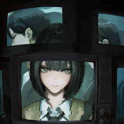 This is a pixiv picture whose title is 📺.