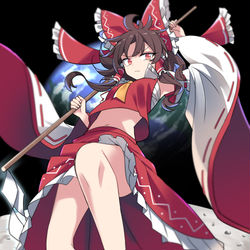 This is a pixiv picture whose title is 宇宙巫女現る.