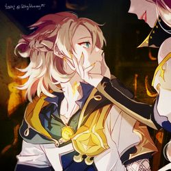 This is a pixiv picture whose title is レインドットと彼の弟子.