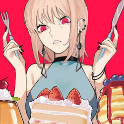 This is a pixiv picture whose title is sweet tooth.