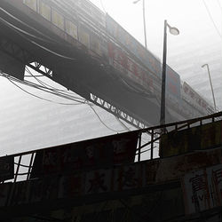 This is a pixiv picture whose title is 橋.