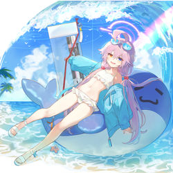 This is a pixiv picture whose title is 🐳⛱️.