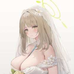 This is a pixiv picture whose title is 花嫁ノノミ.
