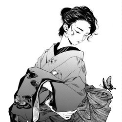 This is a pixiv picture whose title is 蝶々.