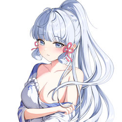 This is a pixiv picture whose title is Kamisato Ayaka.