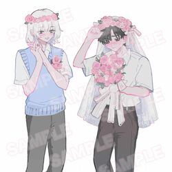This is a pixiv picture whose title is お知らせ　「姫野くんは姫になりたくない」描き下ろしグッズ発売.