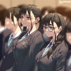 This is a pixiv picture whose title is 胸を膨らませる新入生.