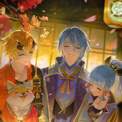 This is a pixiv picture whose title is 綾人さん誕生日.