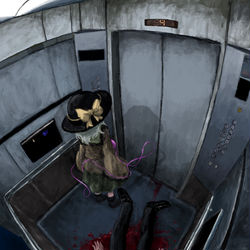 This is a pixiv picture whose title is 監視カメラに.