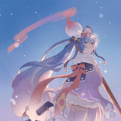 This is a pixiv picture whose title is 雪ミク2023.