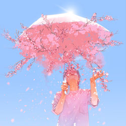 This is a pixiv picture whose title is 所により雨.