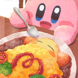 This is a pixiv picture whose title is おひるねオムライス.