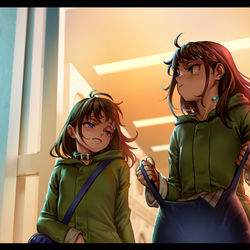 This is a pixiv picture whose title is 描いている新作.