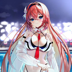 This is a pixiv picture whose title is ナイトプールルイ.
