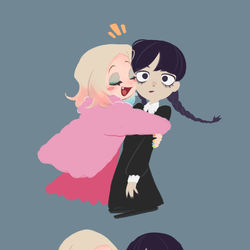 This is a pixiv picture whose title is Wednesday & Enid.
