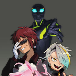 This is a pixiv picture whose title is 4人揃って！AllGuys！.