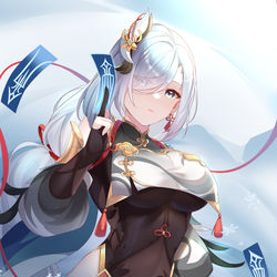 This is a pixiv picture whose title is 申鹤.