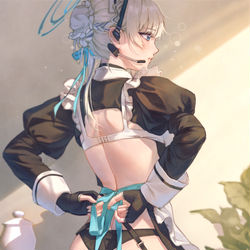 This is a pixiv picture whose title is Maid's Morning.