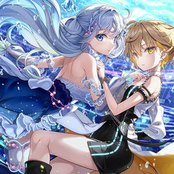 This is a pixiv picture whose title is 蒼淵のフロンティア.