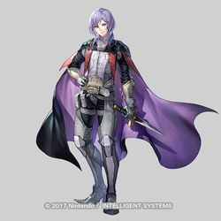 This is a pixiv picture whose title is 【仕事絵】FEH『薄闇を統べる者 ユーリス』.