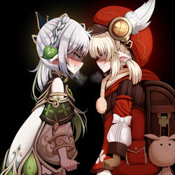 This is a pixiv picture whose title is Klee vs Nahida.