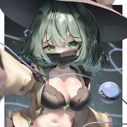 This is a pixiv picture whose title is 自撮り黒マスクこいしちゃん.