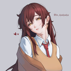 This is a pixiv picture whose title is High school AU.