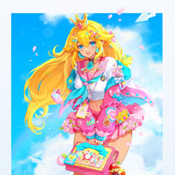 This is a pixiv picture whose title is さくらピーチ姫.