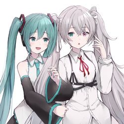 This is a pixiv picture whose title is ミク×ニゴミク.