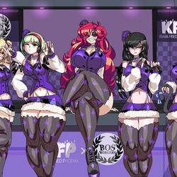 This is a pixiv picture whose title is Goth girl restaurant comm.