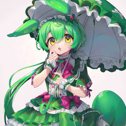 This is a pixiv picture whose title is ずんだもんに可愛らしい衣装を着せる部.