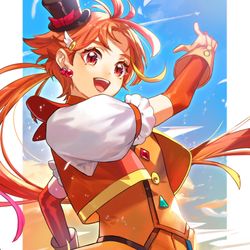 This is a pixiv picture whose title is 天高く広がる勇気.