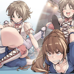 This is a pixiv picture whose title is 手も足も出ない.