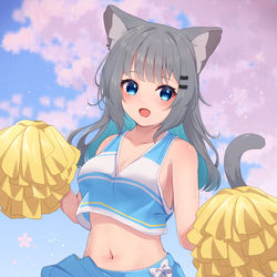 This is a pixiv picture whose title is チアねこちゃん.