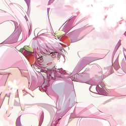 This is a pixiv picture whose title is 桜ミクさん.