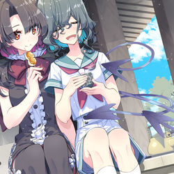 This is a pixiv picture whose title is 縁側日和.