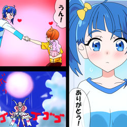 This is a pixiv picture whose title is 二人の急接近♡にましろは・・・！.
