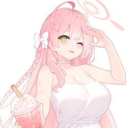 This is a pixiv picture whose title is 🥤❣️.