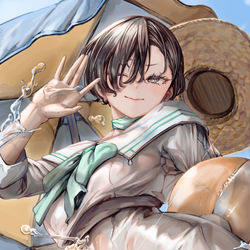 This is a pixiv picture whose title is "やったな〜？".