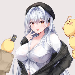 This is a pixiv picture whose title is 後輩ちゃんシラ.