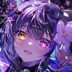 This is a pixiv picture whose title is 夜桜ちゃんハピバ！！！.