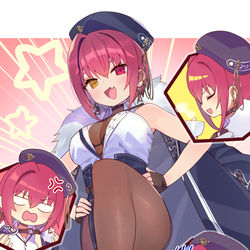 This is a pixiv picture whose title is マリン社長.
