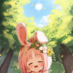 This is a pixiv picture whose title is ミミちゃんお誕生日の絵だったのに、、.