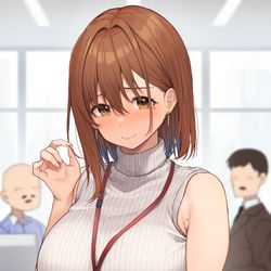 This is a pixiv picture whose title is 髪短くしてみたの…どうかな….