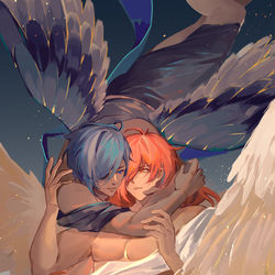 This is a pixiv picture whose title is Day and Night.