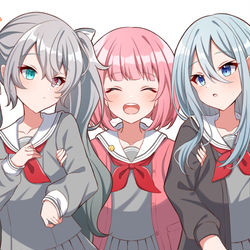 This is a pixiv picture whose title is ピュアハート3人組.